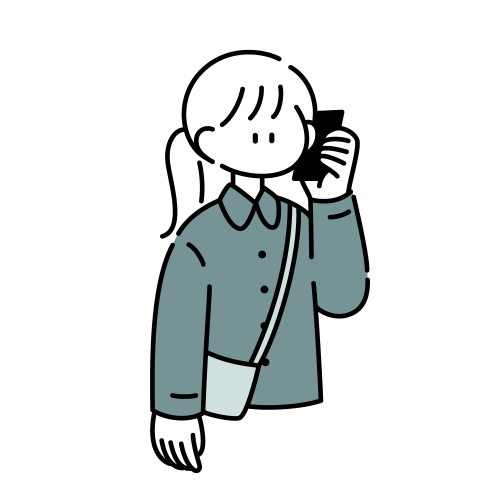 電話しているイラスト